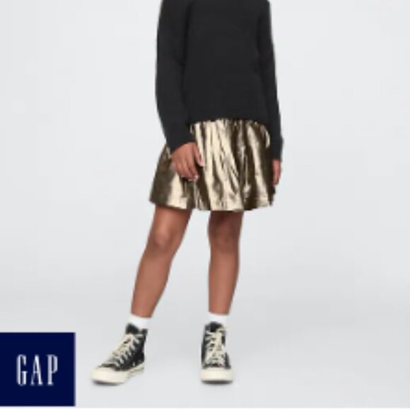 GAP Kids Metallic Pleated Skirt (XS/4/5) - Picture 2 of 2